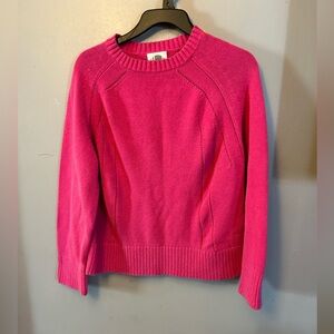 Hoodlamb sweater - fuchsia pink crew neck recycled hemp organic cotton